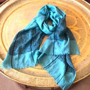 Jade green wool pashmina